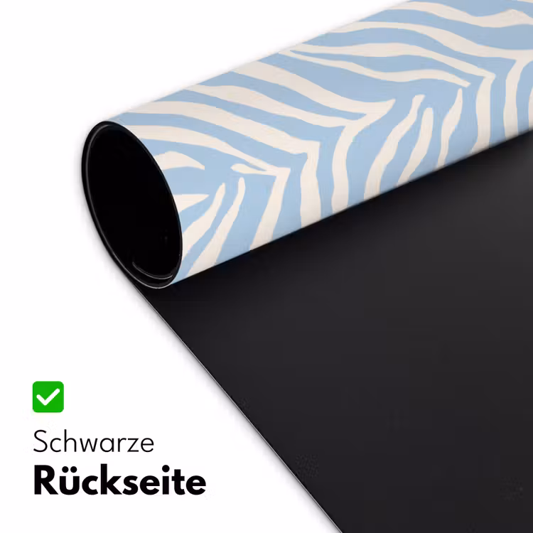 Zebra - Motief - Blauw - Wit Muismat XXL klein 681 -ysfeer2_duits