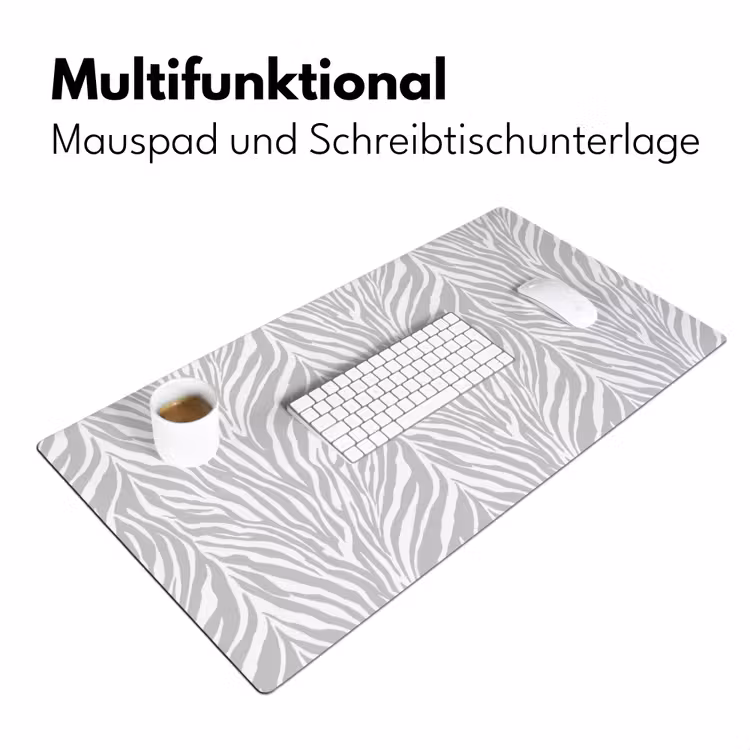 Zebra - Motief - Grijs Muismat XXL klein 681 -ysfeer4_duits
