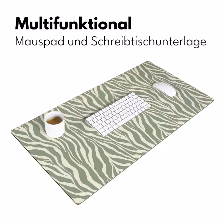 Zebra - Motief - Groen Muismat XXL klein 681 -ysfeer4_duits