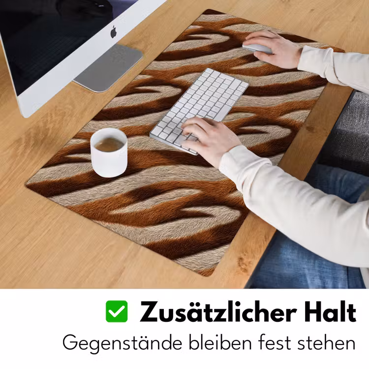 Zebra - Patroon - Bruin Muismat XXL klein 681 -ysfeer3_duits