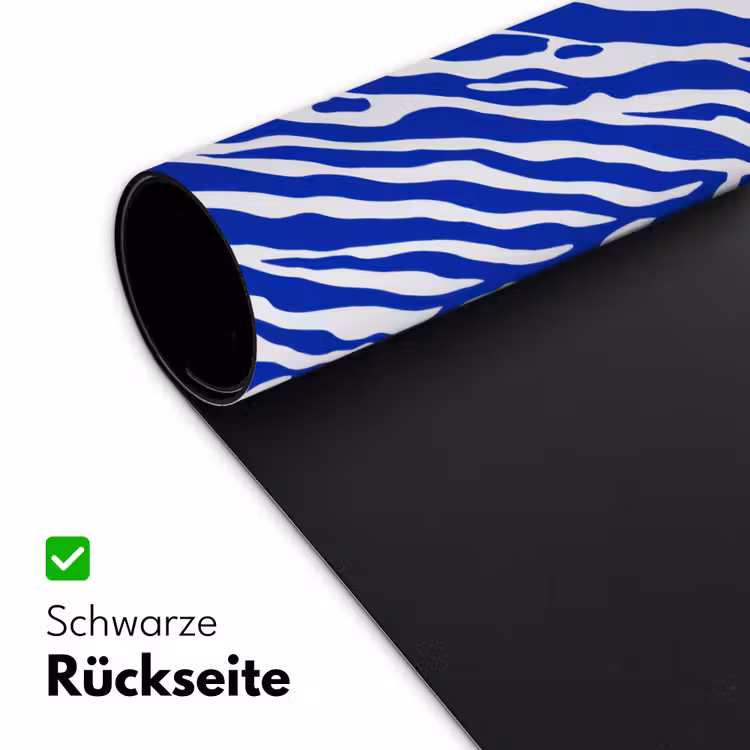 Zebra - Patroon - Kobalt - Blauw Muismat XXL klein 681 -ysfeer2_duits