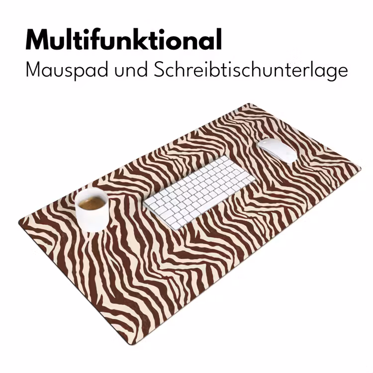 Zebra - Patroon - Zwart - Wit Muismat XXL klein 681 -ysfeer4_duits