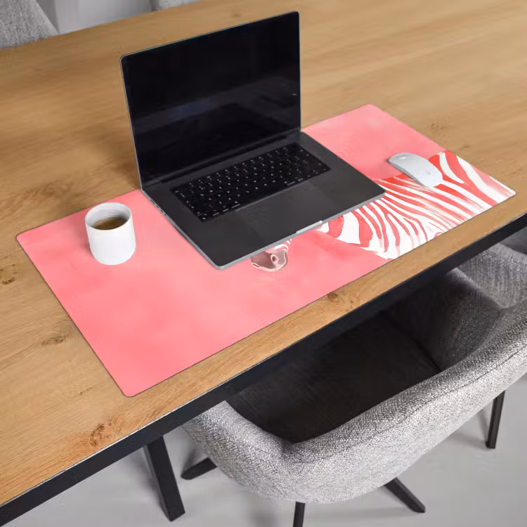 Zebra - Pink - Verf Muismat XXL klein -sfeer1