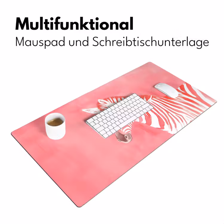 Zebra - Pink - Verf Muismat XXL klein -ysfeer4_duits