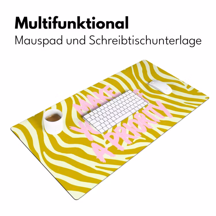 Zebraprint - Priority - Roze Muismat XXL klein -ysfeer4_duits