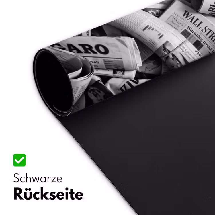 Krant - Stapel - Nieuws - Zwart-wit Muismat XXL klein -ysfeer2_duits