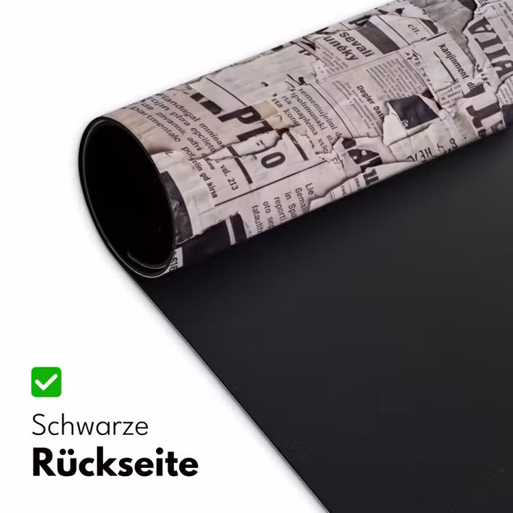 Krant - Gescheurd - Textuur - Abstract - Zwart-wit Muismat XXL klein -ysfeer2_duits