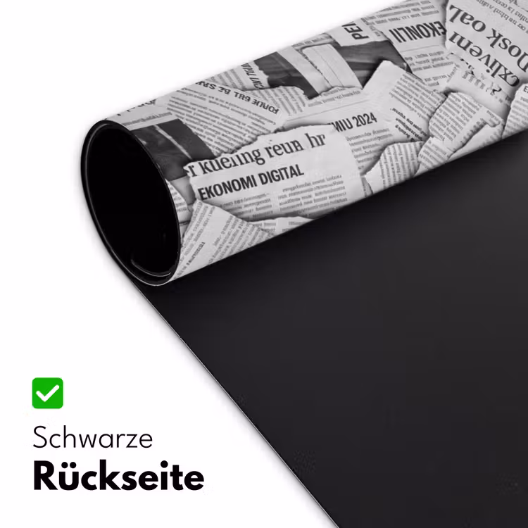 Krant - Versnipperd - Textuur - Zwart-wit - Abstract Muismat XXL klein -ysfeer2_duits