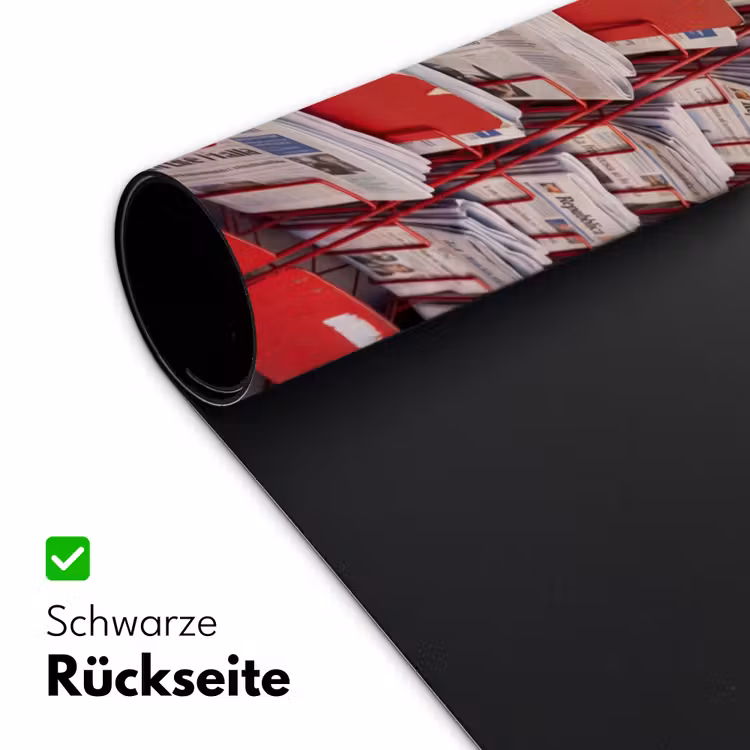 Kranten - Rek - Stedelijk - Dagelijks leven - Rood Muismat XXL klein -ysfeer2_duits