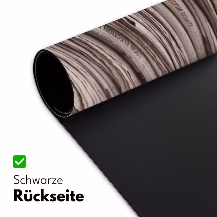 Kranten - Stapel - Nieuws - Vintage - Beige Muismat XXL klein -ysfeer2_duits