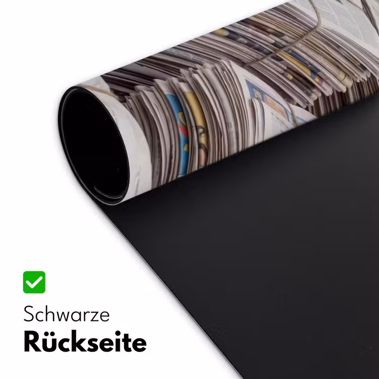Kranten - Stapels - Touw - Informatie - Vintage Muismat XXL klein -ysfeer2_duits