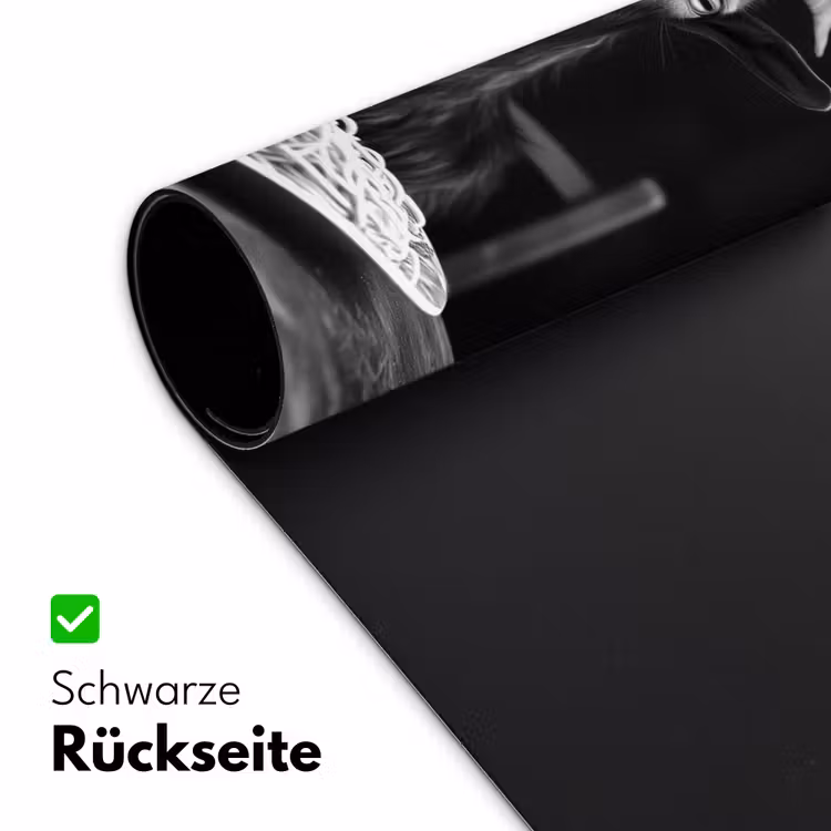 Geit - Bord - Spaghetti - Zwart Wit Muismat XXL klein -ysfeer2_duits
