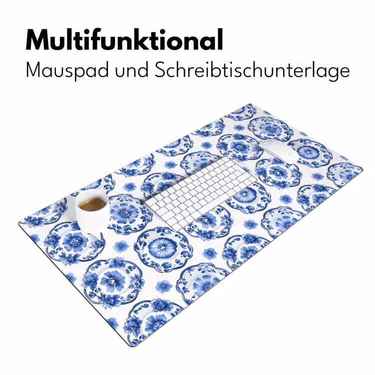 Sierborden - Bloemen - Blauw Muismat XXL klein 681 -ysfeer4_duits
