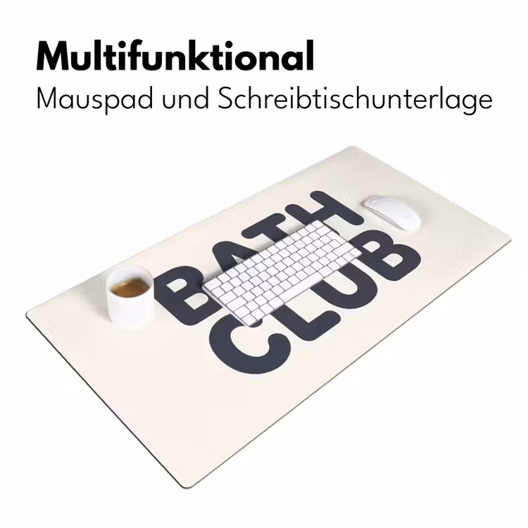 Quote - Grijs - Wit Muismat XXL klein -ysfeer4_duits