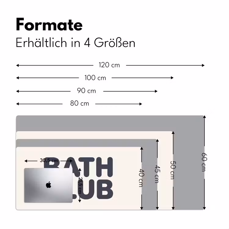 Quote - Grijs - Wit Muismat XXL klein -ysfeer5_duits
