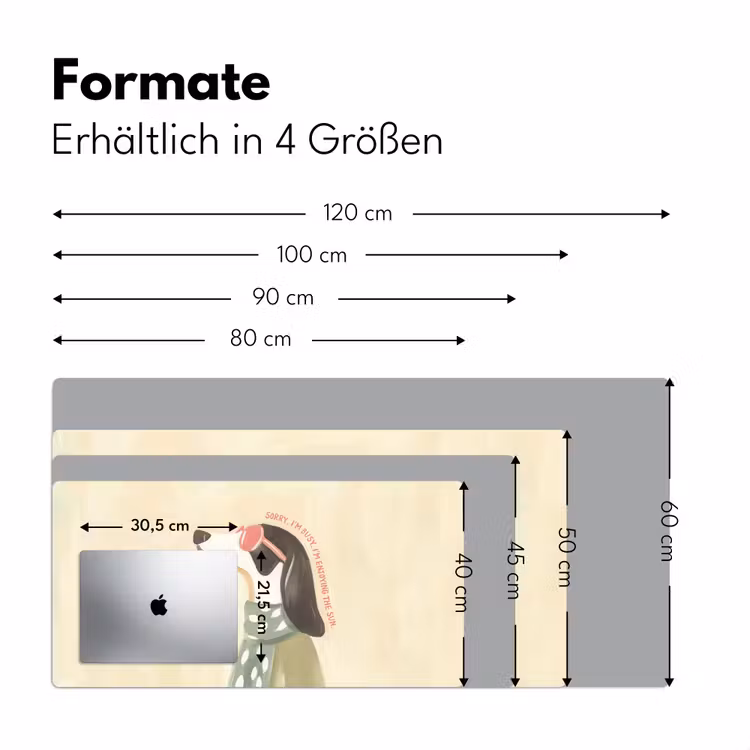 Quote - Hond - Zonnebril Muismat XXL klein -ysfeer5_duits
