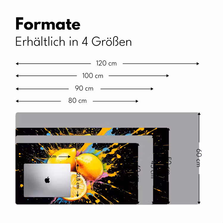 Citroen - Graffiti - Kleurrijk - Verf - Modern Muismat XXL klein -ysfeer5_duits