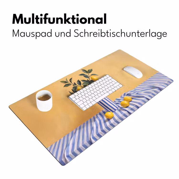 Schreibtischunterlage - Zitrone – Stillleben – Modern - Citroen - Stilleven - Modern Muismat XXL klein