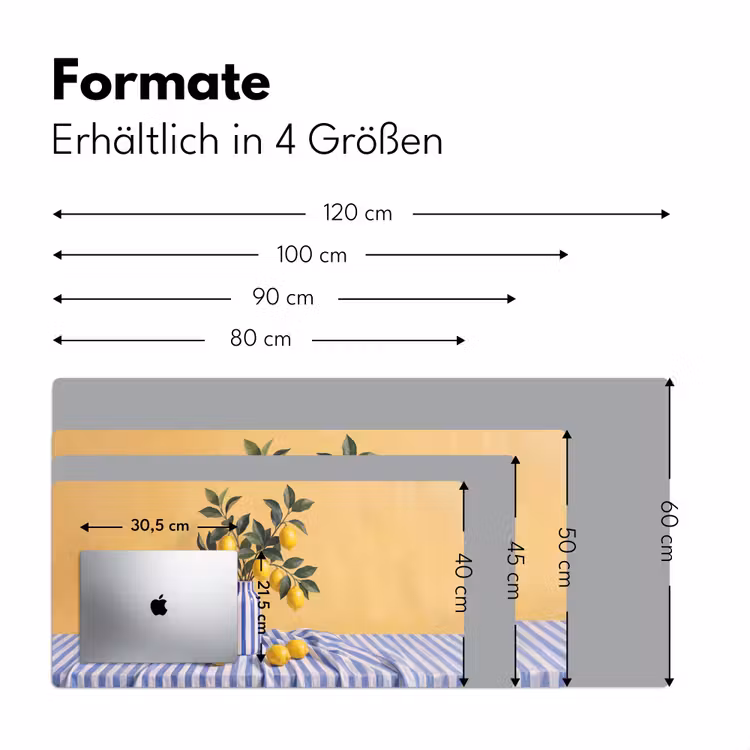 Schreibtischunterlage - Zitrone – Stillleben – Modern - Citroen - Stilleven - Modern Muismat XXL klein