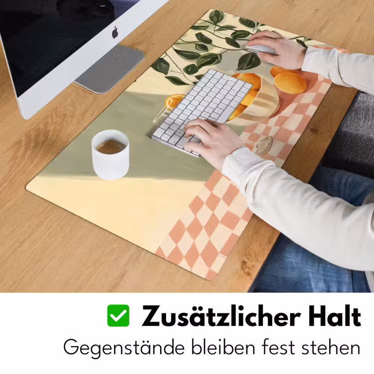 Citroenen - Glas - Tafelkleed - Geblokt Muismat XXL klein -ysfeer3_duits