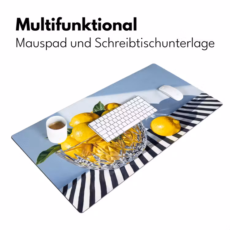 Schreibtischunterlage - Zitronen – Obst – Gelb - Citroenen - Fruit - Geel Muismat XXL klein