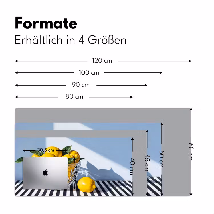 Schreibtischunterlage - Zitronen – Obst – Gelb - Citroenen - Fruit - Geel Muismat XXL klein