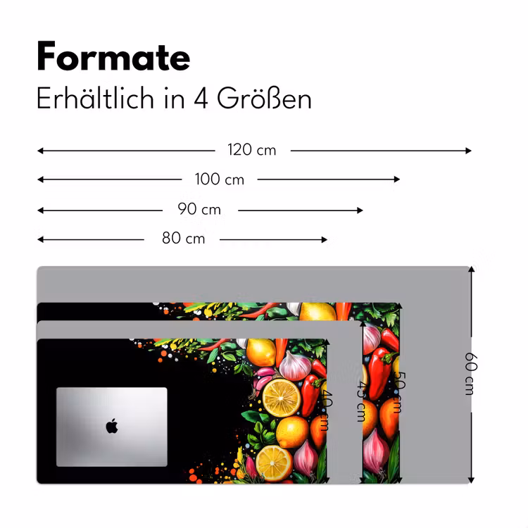 Citroenen - Peper - Kruiden - Graffiti - Verf - Abstract Muismat XXL klein -ysfeer5_duits