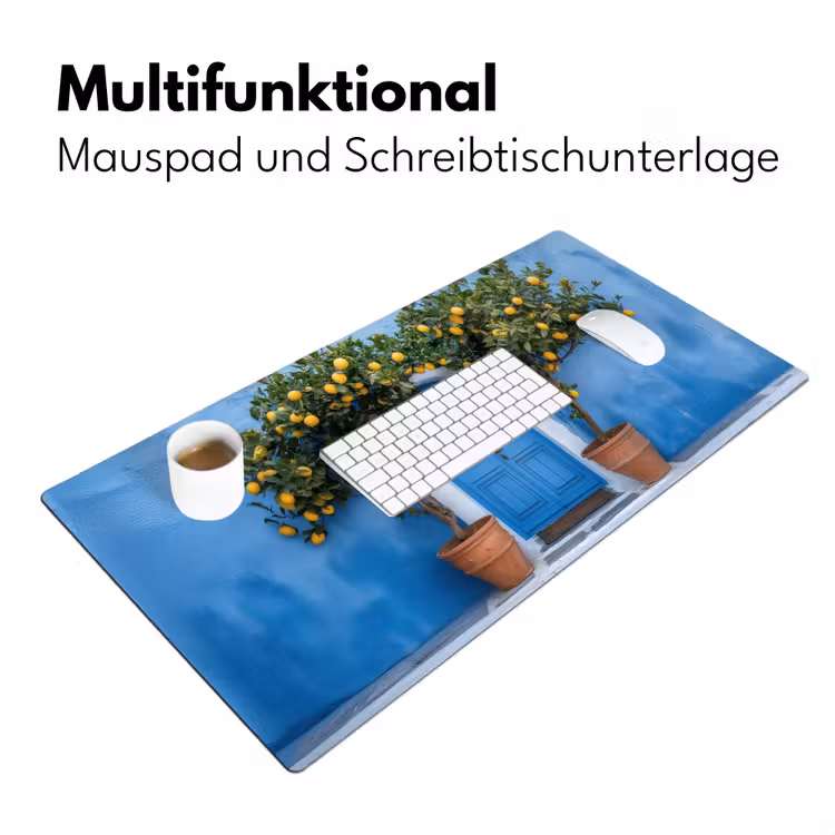 Citroenbomen - Geel - Deur - Potten Muismat XXL klein -ysfeer4_duits