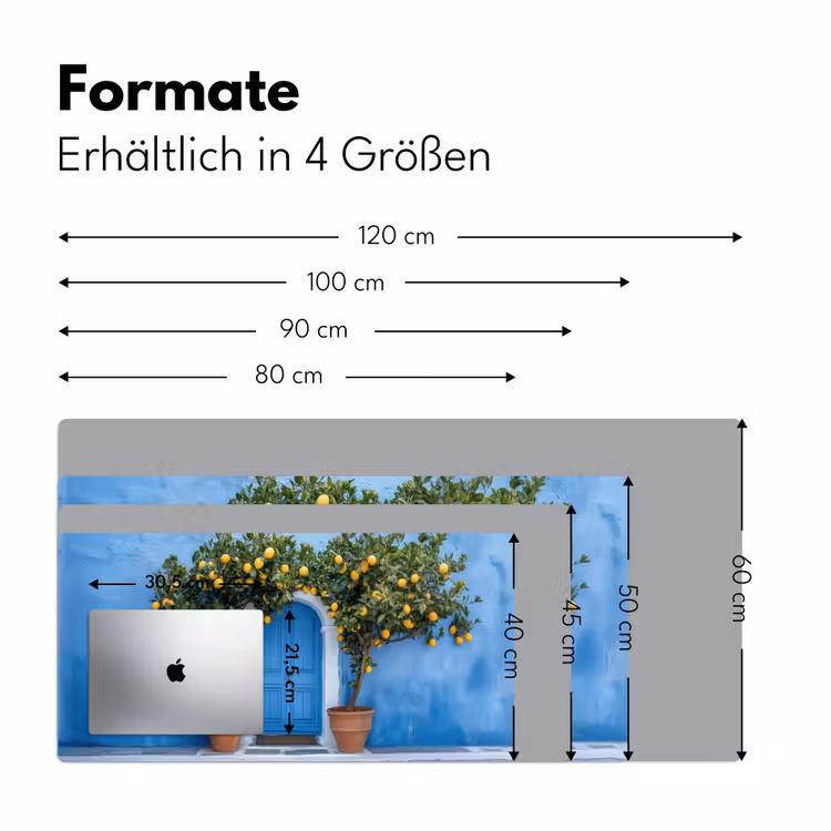 Citroenbomen - Geel - Deur - Potten Muismat XXL klein -ysfeer5_duits