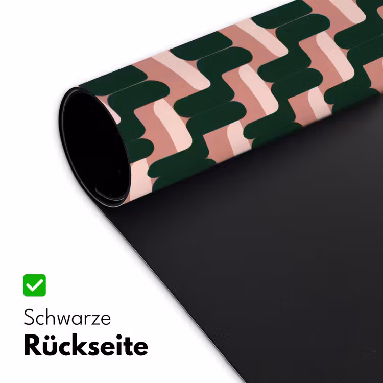 Vlechtpatroon - Groen - Roze - Geometrisch Muismat XXL klein 681 -ysfeer2_duits