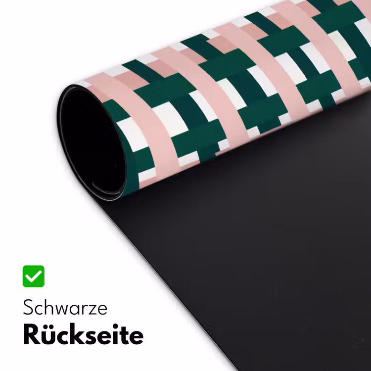 Vlechtpatroon - Groen - Roze - Grafisch Muismat XXL klein 681 -ysfeer2_duits