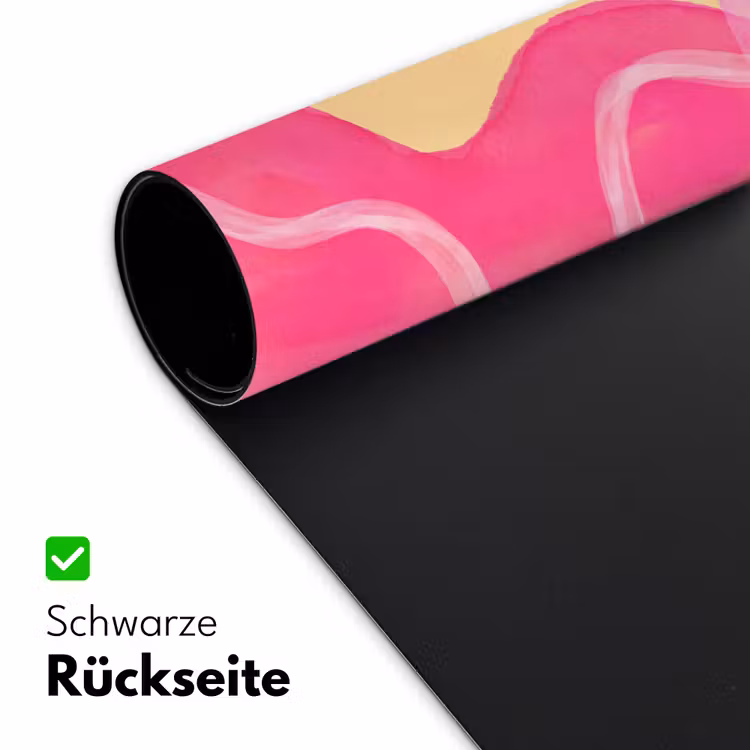 Schreibtischunterlage - Zusammenfassung – Aquarell – Organisch – Orange – Rosa - Abstract - Aquarel - Organisch - Oranje - Roze Muismat XXL klein