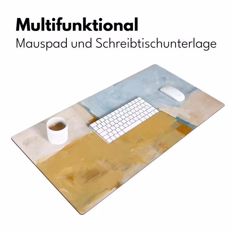 Abstract - Kleuren - Kunst - Modern - Blauw Muismat XXL klein -ysfeer4_duits