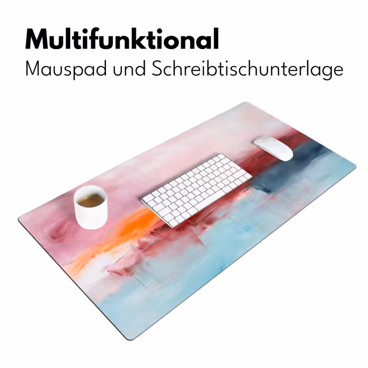 Abstract - Kleuren - Modern - Kunst - Roze Muismat XXL klein -ysfeer4_duits