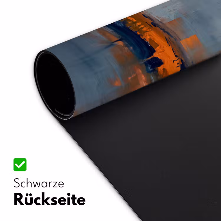 Abstract - Kleuren - Modern - Oranje - Grijs Muismat XXL klein -ysfeer2_duits