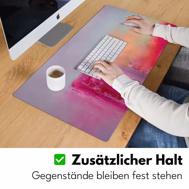 Abstract - Kleuren - Modern - Roze Muismat XXL klein -ysfeer3_duits