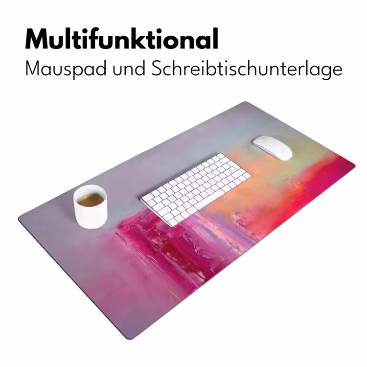 Abstract - Kleuren - Modern - Roze Muismat XXL klein -ysfeer4_duits