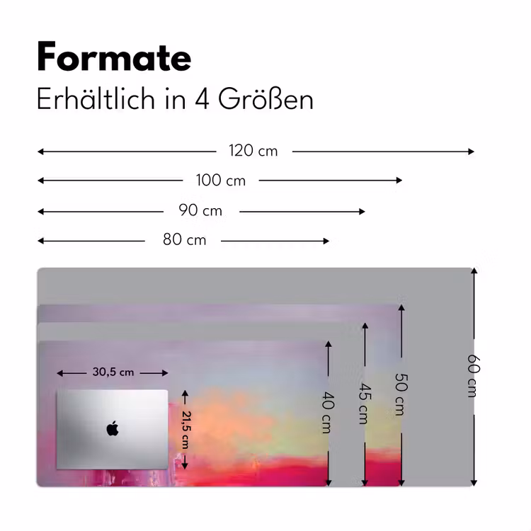 Abstract - Kleuren - Modern - Roze Muismat XXL klein -ysfeer5_duits