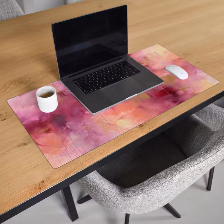 Abstract - Kleuren - Modern - Roze - Paars Muismat XXL klein -sfeer1