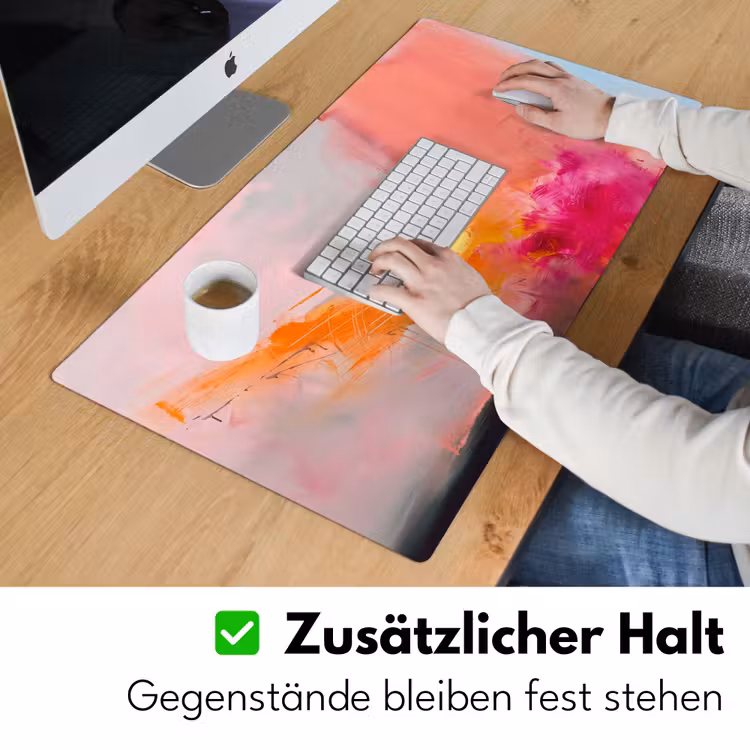 Abstract - Kleurrijk - Modern - Roze Muismat XXL klein -ysfeer3_duits