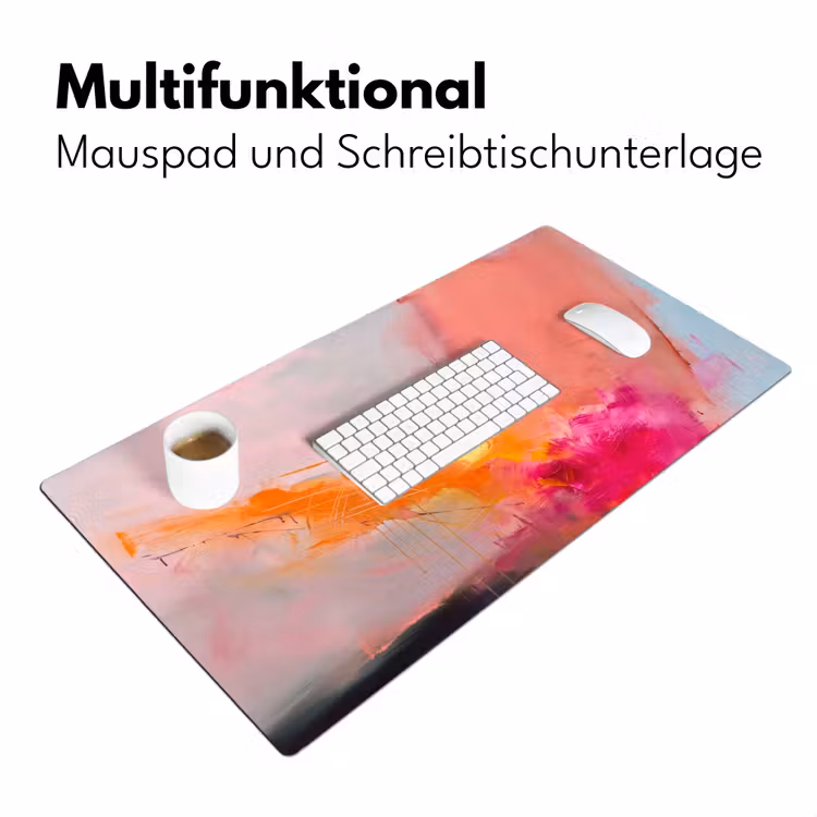 Abstract - Kleurrijk - Modern - Roze Muismat XXL klein -ysfeer4_duits