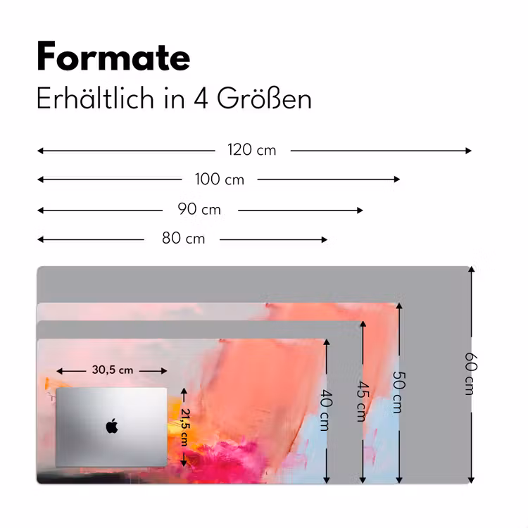 Abstract - Kleurrijk - Modern - Roze Muismat XXL klein -ysfeer5_duits