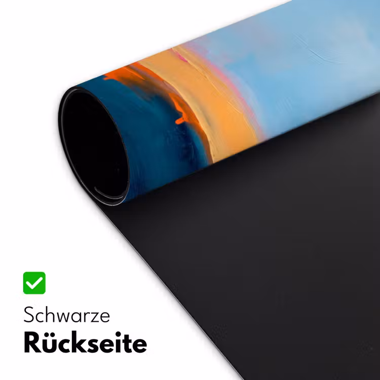 Abstract - Kleurvlakken - Modern - Oranje - Blauw Muismat XXL klein -ysfeer2_duits