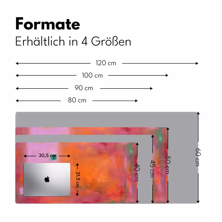 Abstract - Vlakken - Kunst - Modern - Oranje Muismat XXL klein -ysfeer5_duits
