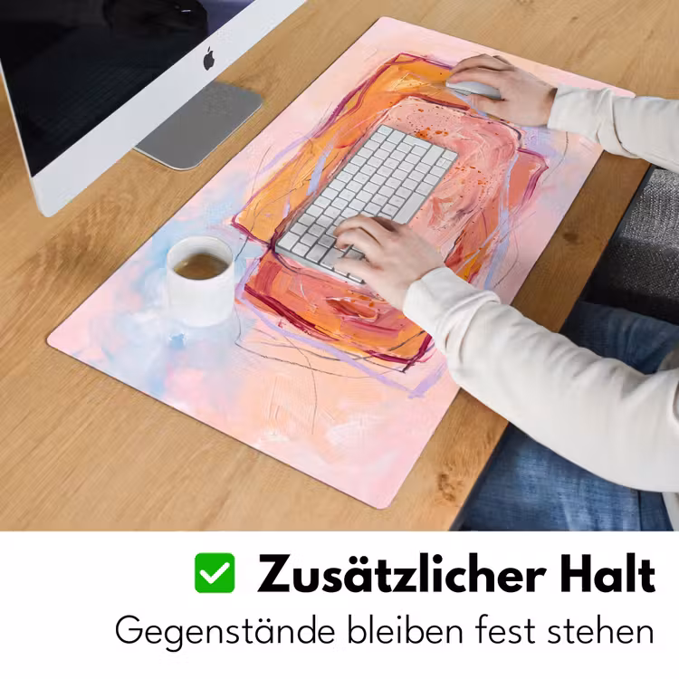 Abstract - Vormen - Modern - Roze Muismat XXL klein -ysfeer3_duits