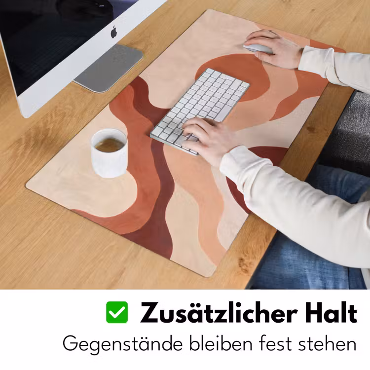 Abstract - Vormen - Organisch - Aardetinten - Modern Muismat XXL klein -ysfeer3_duits