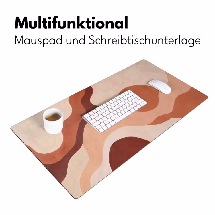 Abstract - Vormen - Organisch - Aardetinten - Modern Muismat XXL klein -ysfeer4_duits