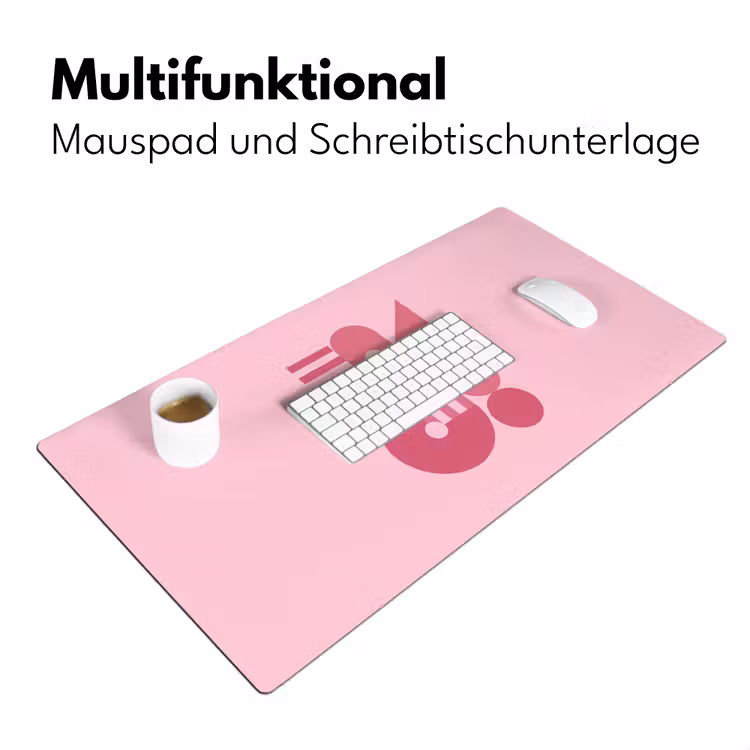 Schreibtischunterlage - Zusammenfassung – Geometrisch – Formen – Rosa - Abstract - Geometrisch - Vormen - Roze Muismat XXL klein