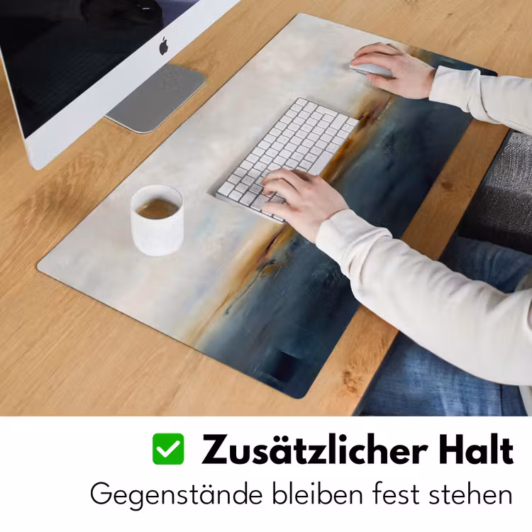 Abstract - Horizon - Water - Modern - Beige Muismat XXL klein -ysfeer3_duits