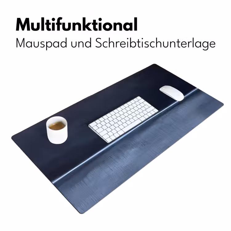 Abstract - Horizontale lijn - Minimalistisch - Donkerblauw - Kunst Muismat XXL klein -ysfeer4_duits